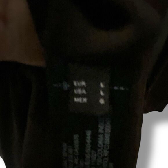 MASSIMO DUTTI Contrast Knit Dress Olive Green Size Large Mock Neck Flowy Bottom - Picture 15 of 16